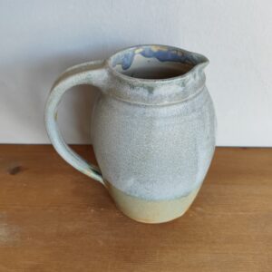 Caraffa Materica in Grès Artigianale - Grigio Cenerino e Salvia