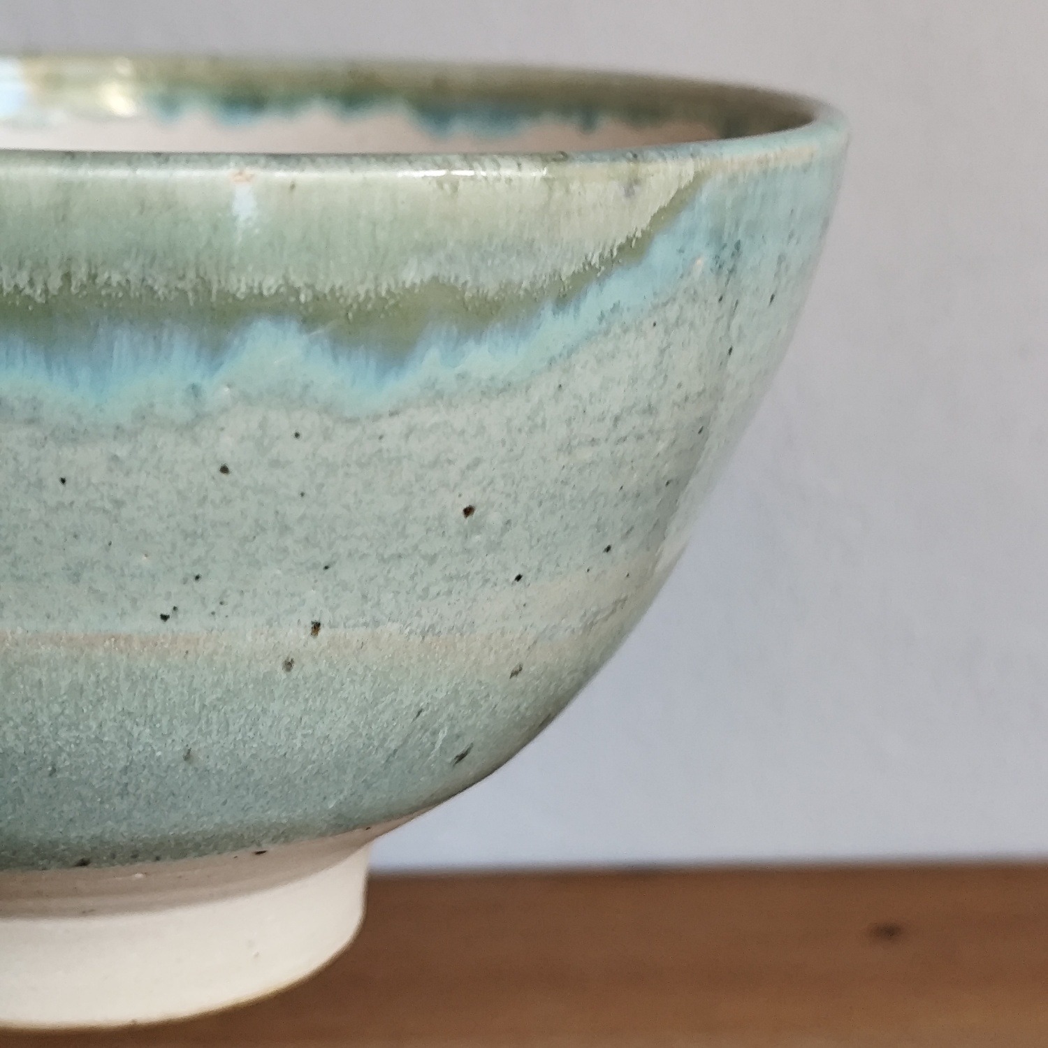 Ciotola Artigianale in Ceramica Grès | Scodella Fatta a Mano Verde Acqua e Panna - immagine 7